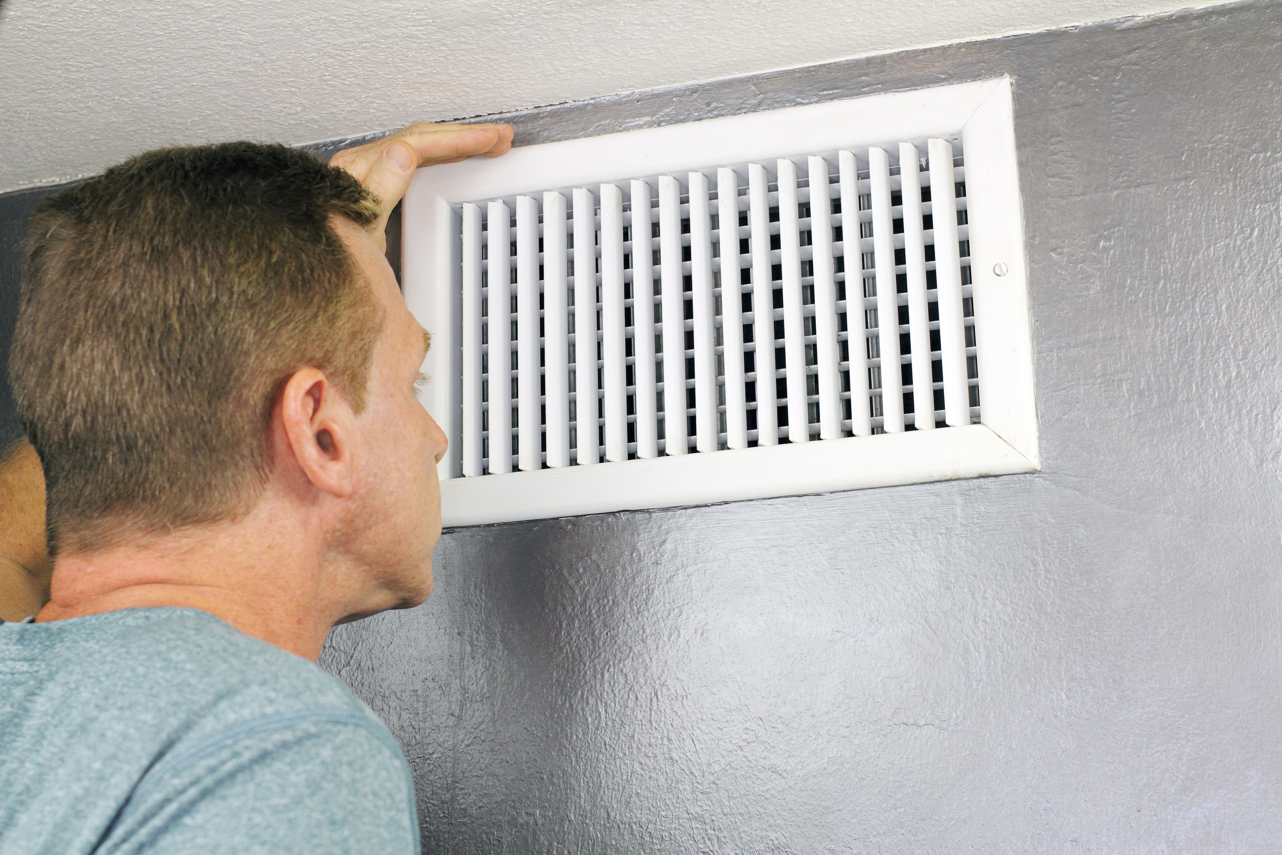 Looking at vent blowing hot air
